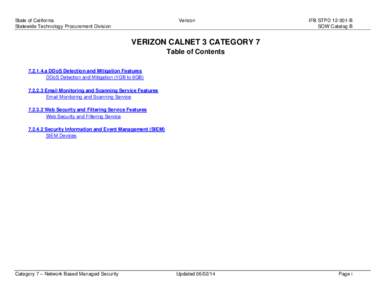 State of California Statewide Technology Procurement Division Verizon  IFB STPD[removed]B