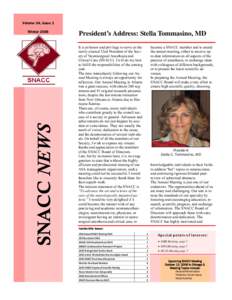 Volume 34, Issue 1  SNACC NEWS Winter 2006