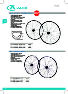 WHEELS  ALEX MTB DP21 TUBELESS READY - 32h 6061 Alloy double walled rim - 32h Alloy Black QR disc hubs - Stainless steel eyelets for improved nipple