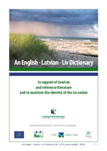 An English - Latvian - Liv Dictionary In support of tourism and reference literature