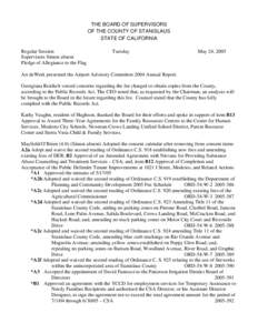 May 24, [removed]Board of Supervisors Minutes