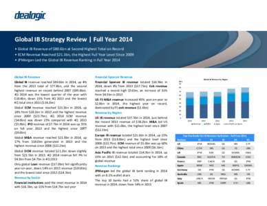 Microsoft Word - Dealogic IB Strategy Review - Full Year[removed]FINAL