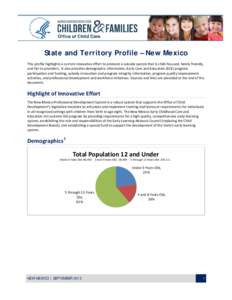 State and Territory Profile - New Mexico
