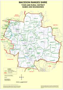 MACEDON RANGES SHIRE TOWN AND RURAL DISTRICT NAMES AND BOUNDARIES TO YN