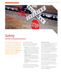 AURIZON SUSTAINABILITY REPORTView the full Sustainability Report Safety