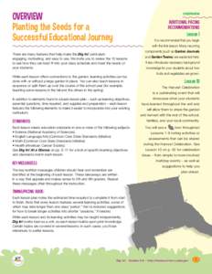 OVERVIEW Planting the Seeds for a Successful Educational Journey OVERVIEW
