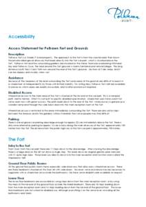 Accessibility Access Statement for Polhawn Fort and Grounds Description