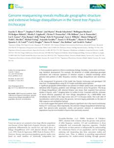 Genome resequencing reveals multiscale geographic structure and extensive linkage disequilibrium in the forest tree Populus trichocarpa