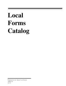 Alaska Court System Localized Forms Catalog[removed])