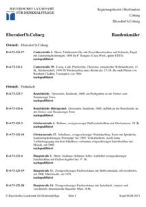 Regierungsbezirk Oberfranken Coburg Ebersdorf b.Coburg