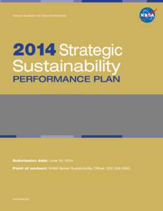 National Aeronautics and Space Administration[removed]Strategic Sustainability PERFORMANCE PLAN