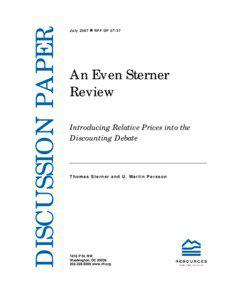 An Even Sterner Review: Introducing Relative Prices into the Discounting Debate
