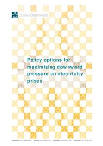 Microsoft Word - OGW - Options to increase downward pressure on electricity prices - 22 October 2012.docx
