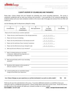 1514 N. GREENVILLE AVE., SUITE 2310, ALLEN, TEXASPHONE:  | EMAIL:  WEB: HTTP://WWW.ICHOOSECHANGE.COM INDIVIDUAL COUNSELING | MARITAL THERAPY CHILD AND ADOLESCENT THERAPY | PARENT 