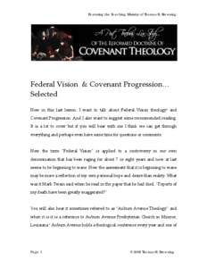 Christian soteriology / Federal Vision / Covenant theology / Active obedience of Christ / Imputed righteousness / Justification / Grace / Christian views on the old covenant / Righteousness / Christianity / Christian theology / Religion