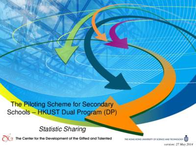 The Piloting Scheme for Secondary Schools – HKUST Dual Program (DP) Statistic Sharing version: 27 May 2014  No. of Seed Schools and Students Participate in DP