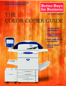 Independent Consumer Guides to Document Imaging Equipment The Color Copier Guide