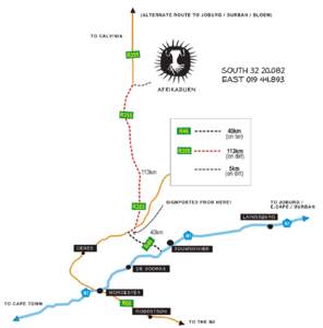 ( ALTERNATE ROUTE TO JOBURG /DURBAN /BLOEM) TO CALVI NI A