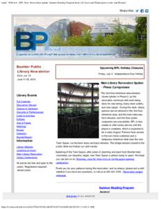 email : Webview : BPL Now: Renovation update, Summer Reading Program kicks off, Joyce and Shakespeare events, and Hoopla!