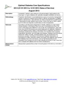 Optimal Vascular Care Measure Specifications 2014