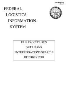 DoD[removed]M Volume 5 FEDERAL LOGISTICS INFORMATION