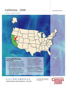 California: 2000  Issued August 2002 Census 2000 Profile C2KPROF/00-CA
