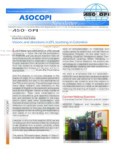 The Colombian Association of Teachers of English  ASOCOPI Newsletter