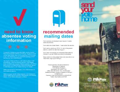 need to know absentee voting information recommended mailing dates