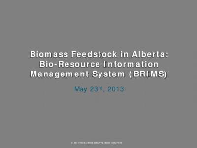 Bio-Resource Information Management System (BRIMS) Project Progress Update