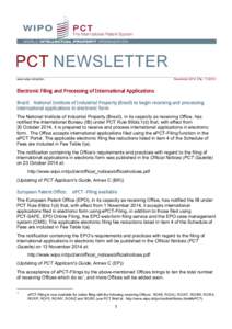 PCT NEWSLETTER No[removed]November 2014)