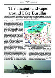 EGYPTIAN  ARCHAEOLOGY The ancient landscape around Lake Burullus