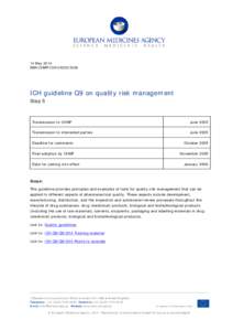 Q9 Step 5 Cover page Quality risk management