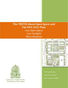 The Truth About Open Space and the NYU 2031 Plan: Less Open Space, Less Sunlight, and More Shadows