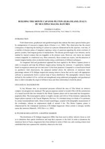 PLINIUS n. 34, 2008  BUILDING THE MONTE CAPANNE PLUTON (ELBA ISLAND, ITALY) BY MULTIPLE MAGMA BATCHES FEDERICO FARINA Dipartimento di Scienze della Terra, Università di Pisa, Via S. Maria 53, I[removed]Pisa