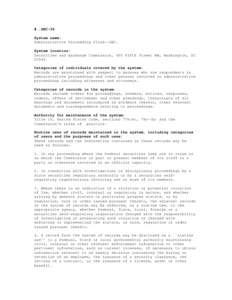 #..SEC-36 System name: Administrative Proceeding Files--SEC. System location: Securities and Exchange Commission, 450 Fifth Street NW, Washington, DC 20549.