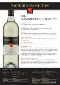 2014 Richard Hamilton Sav Blanc Sem