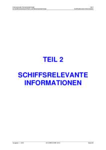 Internationaler Sicherheitsleitfaden für die Binnentankschifffahrt und Binnentankterminals Teil 2 Schiffsrelevante Informationen