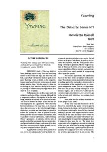 Yawning  The Delsarte Series N°1 Henrietta Russell 1891 New York