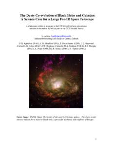 The Dusty Co-evolution of Black Holes and Galaxies: A Science Case for a Large Far-IR Space Telescope A whitepaper written in response to the COPAG call for large astrophysics missions to be studied by NASA prior to the 