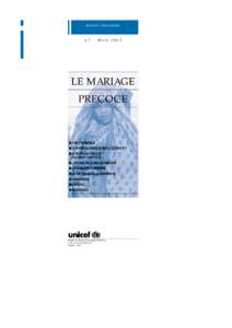 DIGEST INNOCENTI  n. 7 - M a r s[removed]LE MARIAGE PRECOCE