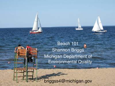 Beach 101 Shannon Briggs Michigan Department of Environmental Quality  [removed]