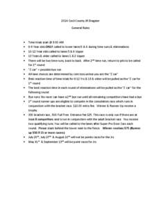 2014 Cecil County JR Dragster General Rules