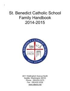 1  St. Benedict Catholic School Family Handbook[removed]