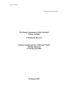 Final – [removed]Chernobyl Report-Final[removed]The Human Consequences of the Chernobyl Nuclear Accident