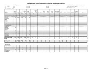 Upper Mississippi River National Wildlife & Fish Refuge - Waterfowl Aerial Surveys DATE: [removed]PILOT: B. Lubinski (USFWS)  OBSERVERS: T. Pharis (MN DNR), B. Stemper (USFWS)