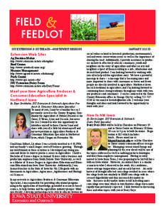 FIELD & FEEDLOT ISU EXTENSION & OUTREACH—NORTHWEST REGIONS Extension Web Sites Ag Decision Maker