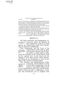 CONSTITUTION OF THE UNITED STATES § 193–§ 196 [ARTICLE VI]  the power to rescind a prior ratification of a proposed constitutional amendment, see Idaho v. Freeman, 529 F.Supp[removed]D.C.D. Idaho, 1981), judgment stay