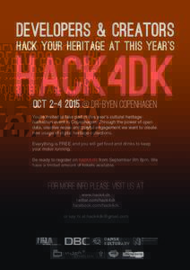 developers & creators hack your heritage at this year’s hack4dK OCT @ DR-Byen copenhagen
