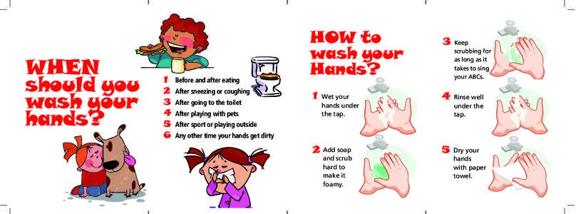 WHEN should you wash your hands?  1