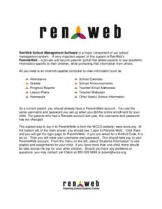 Microsoft Word - Renweb ParentWeb informational letter